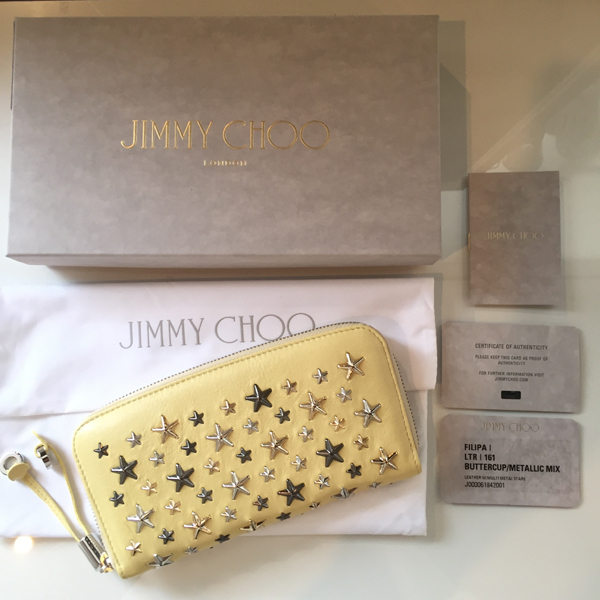 2016新作 JIMMY CHOO ジミーチュウコピー 大人気 長財布 星スタッズ Filipa